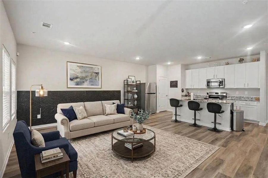 Furnished interior view inside a new home in , Atlanta (Image 17).