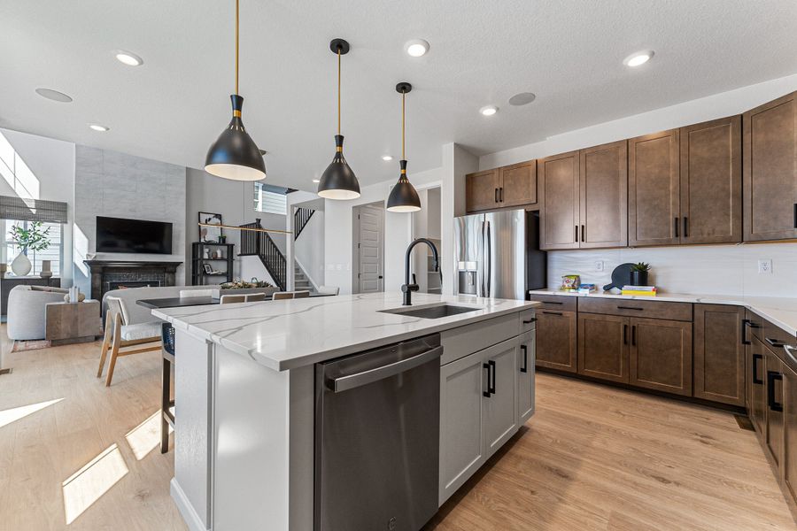 Representative furnished interior of a home built from the Fairmount | A Multi-Gen Home by Taylor Morrison in Macanta City Collection, Castle Rock (Image 30).