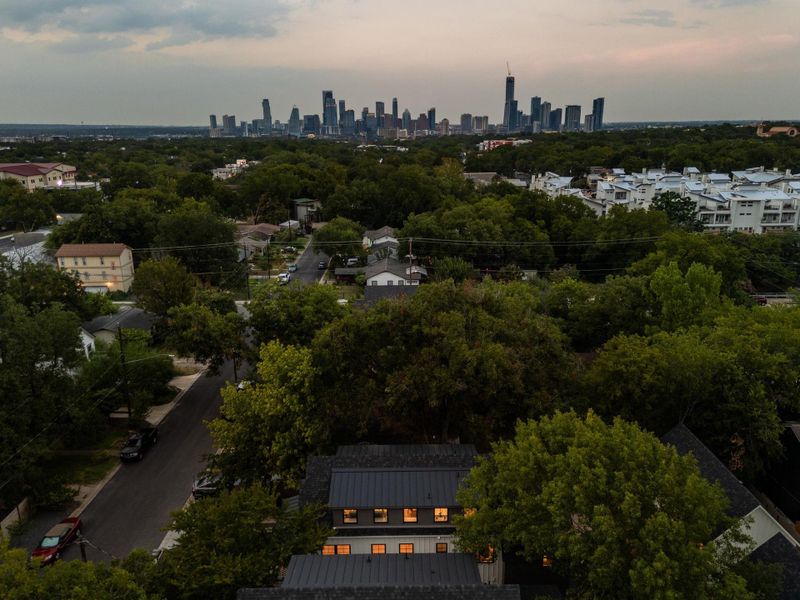 Aerial overview of property's location with skyline Aerial overview of property's location with skyline