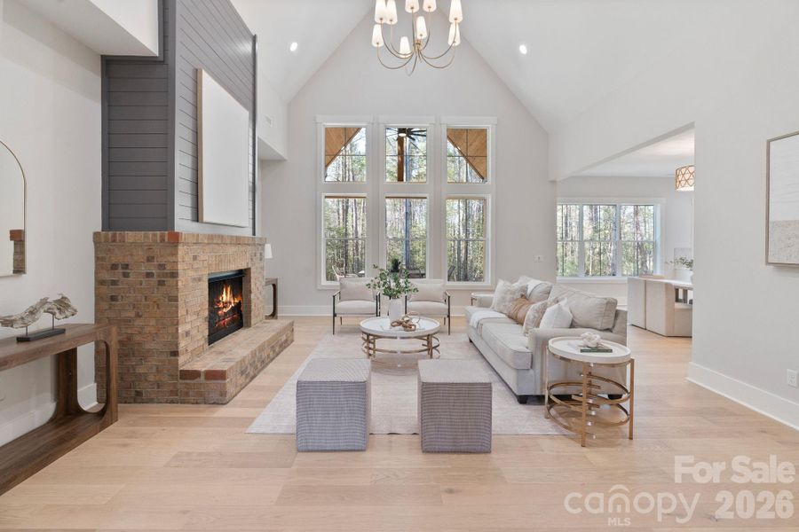 Furnished interior view inside a new home in , Clover (Image 36).