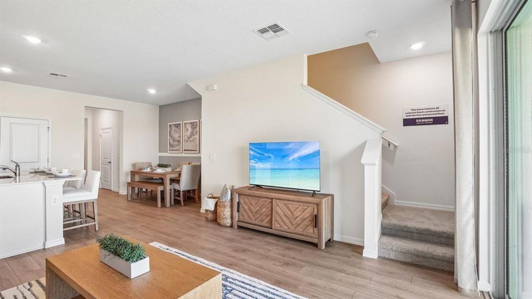 Furnished interior view inside a new home in Sanctuary at Citrus Park Townhomes, Tampa (Image 32).