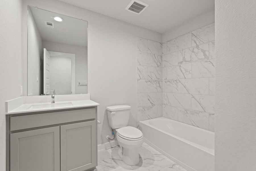 Furnished interior view inside a new home in Grand Oaks Village, Houston (Image 8). Furnished interior view inside a new home in Grand Oaks Village, Houston (Image 8).