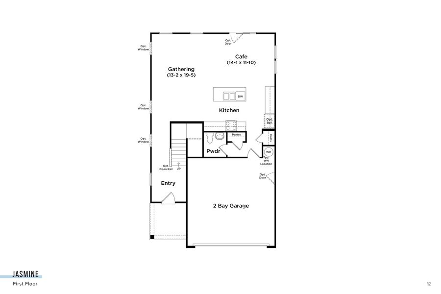 2D floor plan layout for the Jasmine by DRB Homes in Spring Branch, Smyrna, TN (Image 3). 2D floor plan layout for the Jasmine by DRB Homes in Spring Branch, Smyrna, TN (Image 3).