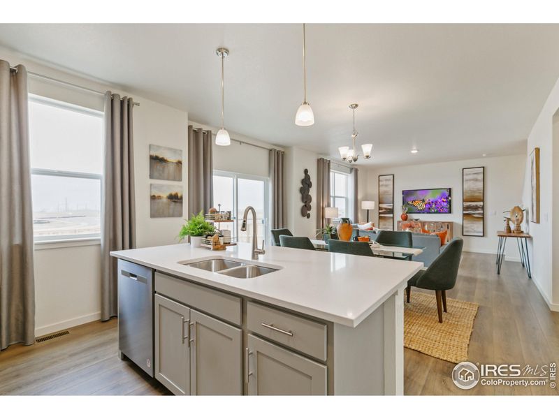 Furnished interior view inside a new home in Settlers Crossing, Commerce City (Image 30).