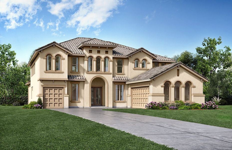 Representative exterior photo of a completed home built from the Montblanc by Landon Homes in Lexington Frisco, Frisco, TX (Image 2). Representative exterior photo of a completed home built from the Montblanc by Landon Homes in Lexington Frisco, Frisco, TX (Image 2).
