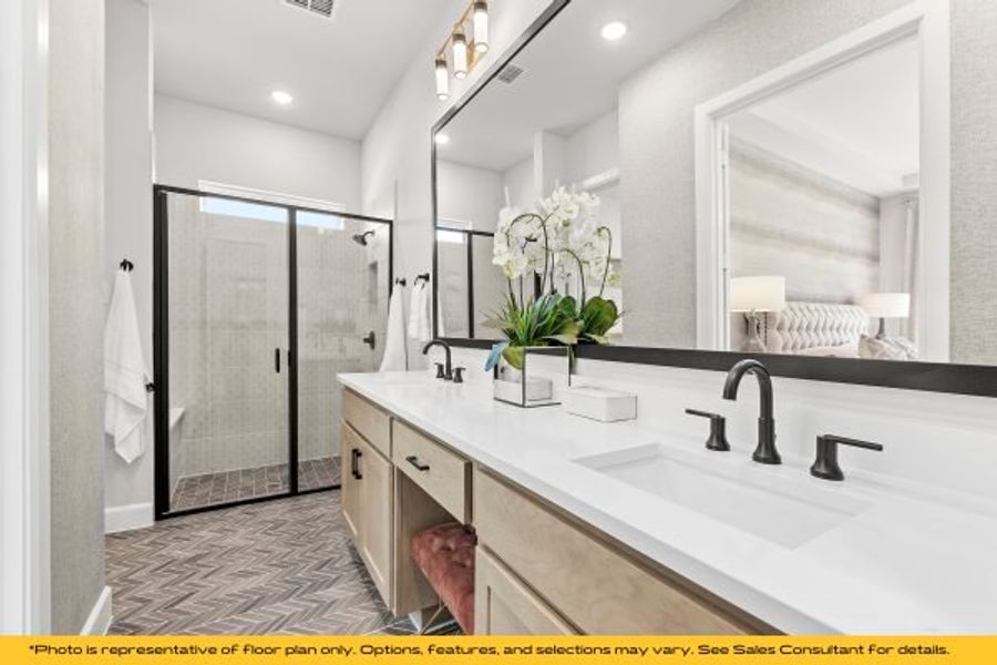 Representative furnished interior of a home built from the The Catalina by Stonefield Homes in The Highlands, Rockwall (Image 69).