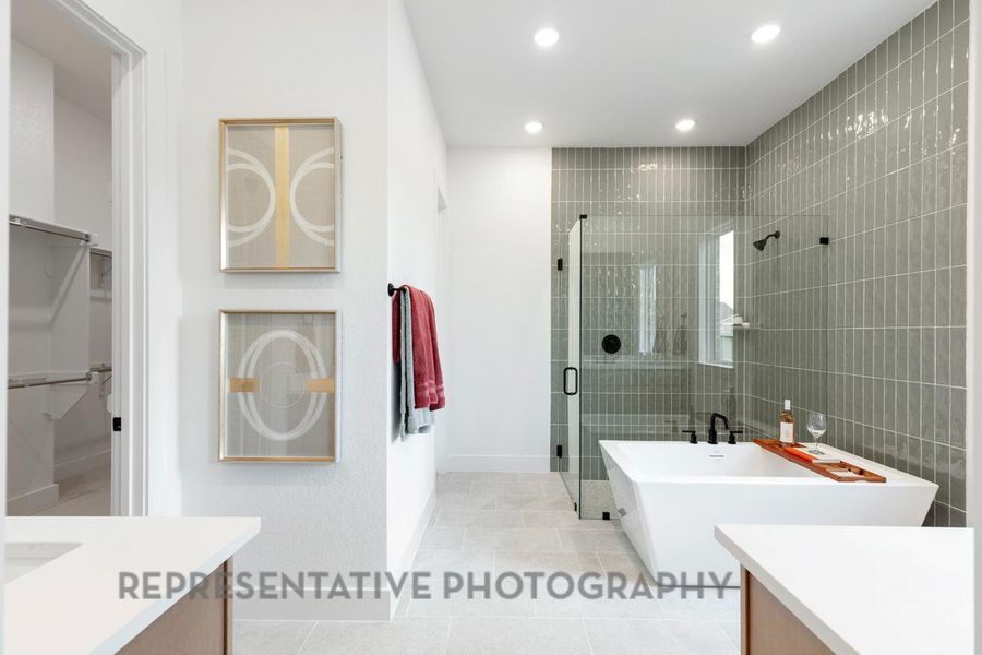 Furnished interior view inside a new home in Santa Rita Ranch: 60ft. lots, Liberty Hill (Image 30).