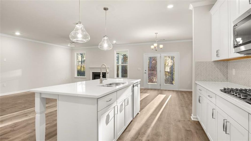 Furnished interior view inside a new home in Water Oak Estates, Lawrenceville (Image 6).