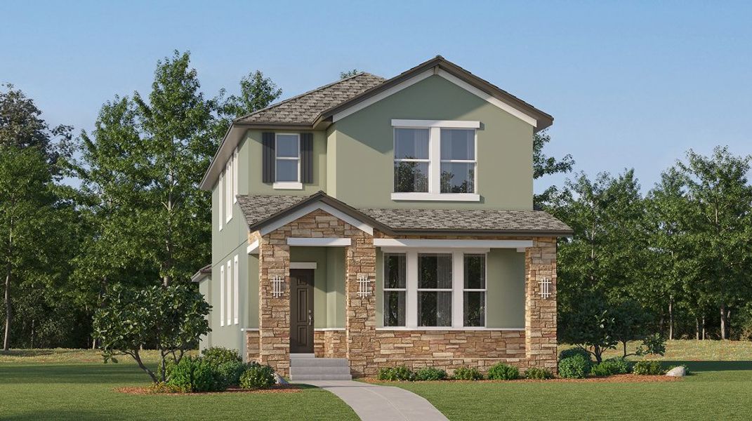 Front exterior of a new home in Longleaf, New Port Richey, FL, highlighting curb appeal (Image 1). Front exterior of a new home in Longleaf, New Port Richey, FL, highlighting curb appeal (Image 1).