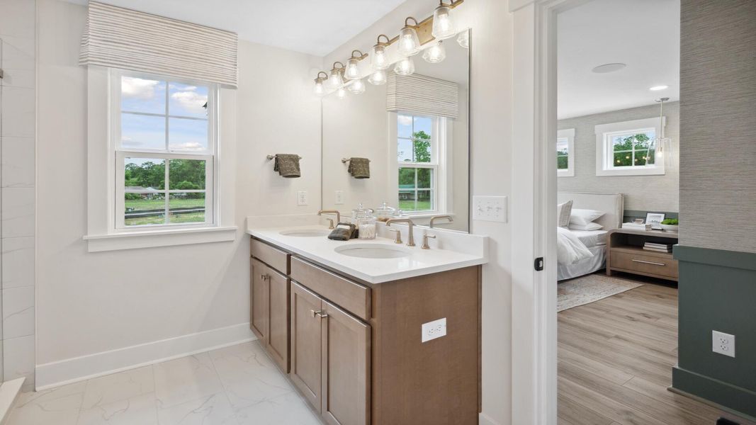Furnished interior view inside a new home in Creekside at Andrews, Summerville (Image 17).