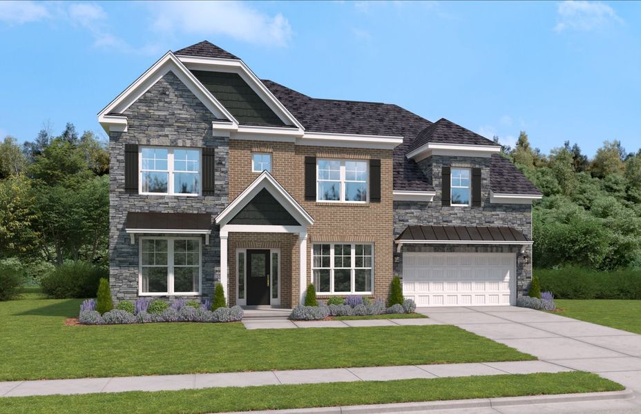 Representative exterior photo of a completed home built from the The Seneca by Stanley Martin Homes in Glenhurst, Matthews, NC (Image 2).