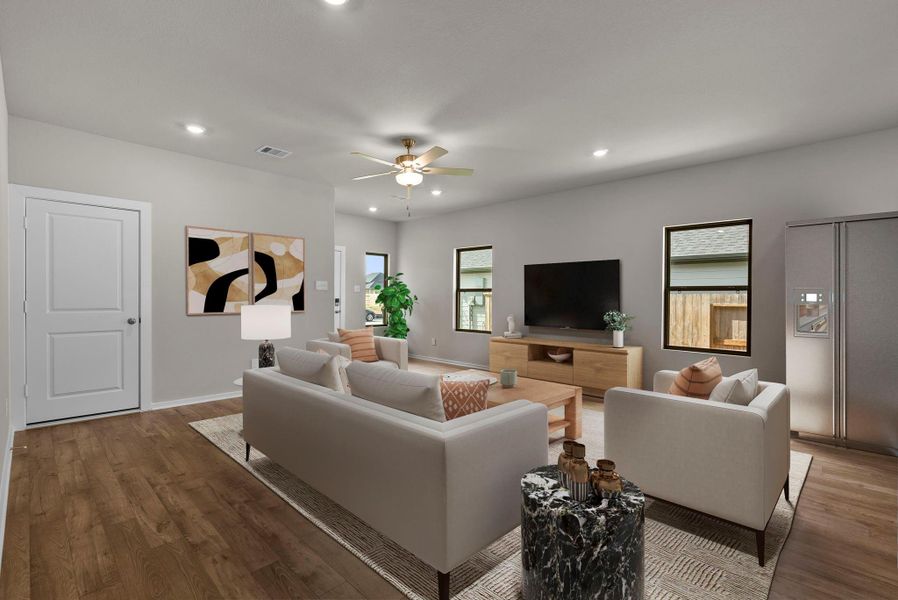 Furnished interior view inside a new home in Laurel Landing, Alvin (Image 10).