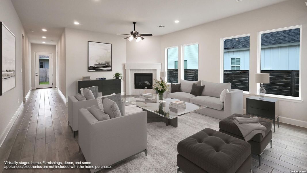 Furnished interior view inside a new home in Solms Landing, New Braunfels (Image 10).