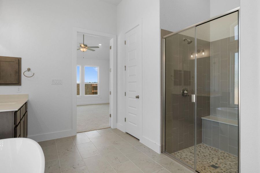 Walk-in shower in Primary Bath Walk-in shower in Primary Bath