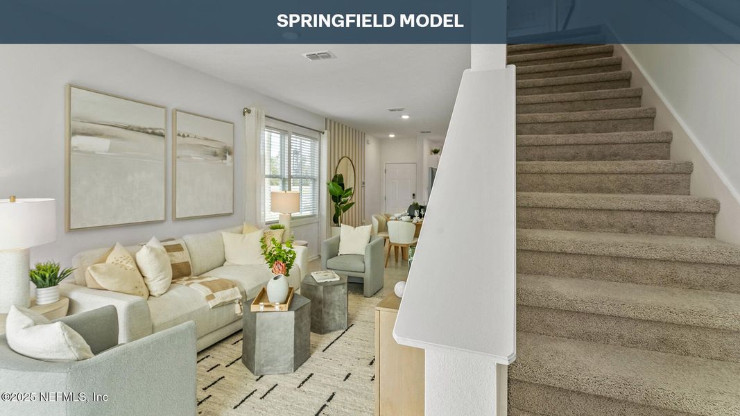 Furnished interior view inside a new home in Stokes Landing, St. Augustine (Image 7).