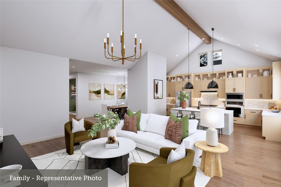 Furnished interior view inside a new home in The Woodlands Hills - Premier Collection, Willis (Image 15).