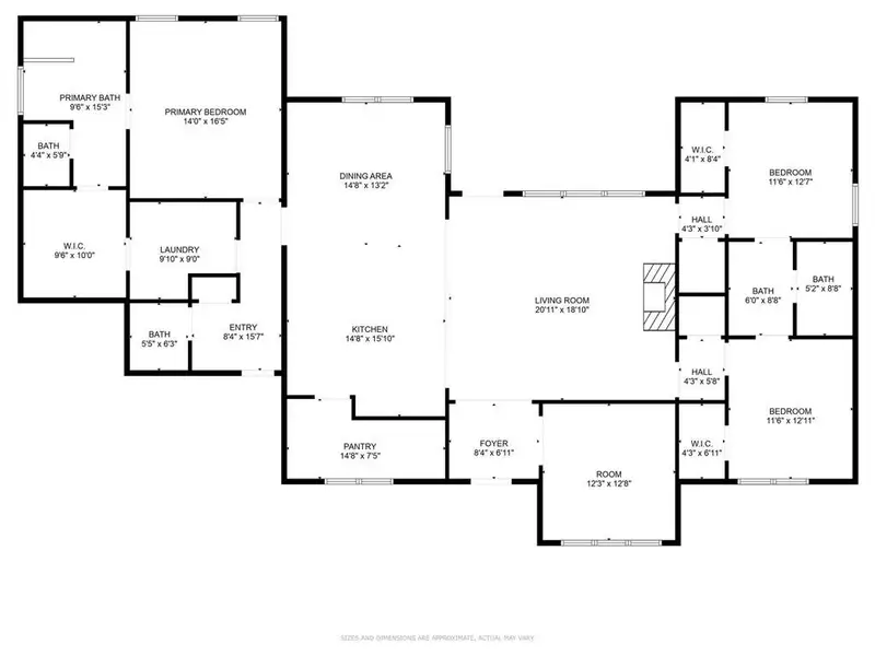 2D floor plan layout of this home in , Weatherford, TX (Image 3). 2D floor plan layout of this home in , Weatherford, TX (Image 3).