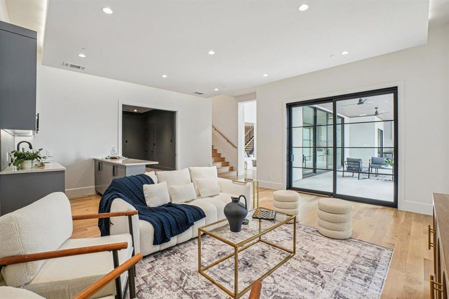 Downstairs game room Downstairs game room