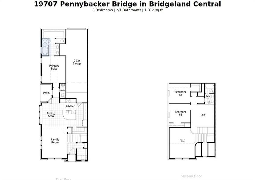 2D floor plan layout of this home in Bridgeland Central: The Villas, Cypress, TX (Image 2). 2D floor plan layout of this home in Bridgeland Central: The Villas, Cypress, TX (Image 2).