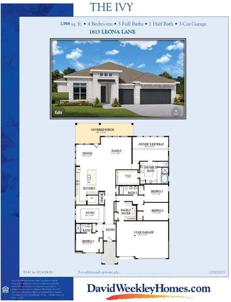 The Ivy is an open design with 12 ft ceiling at main living areas The Ivy is an open design with 12 ft ceiling at main living areas