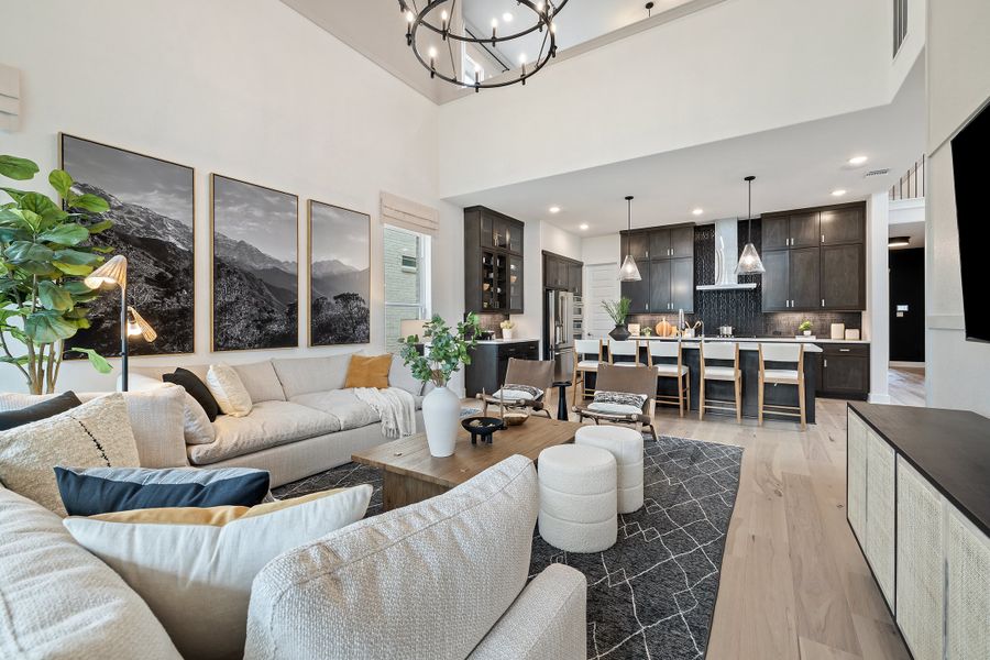 Representative furnished interior of a home built from the Linden by Tri Pointe Homes in Wolf Ranch, Georgetown (Image 32).