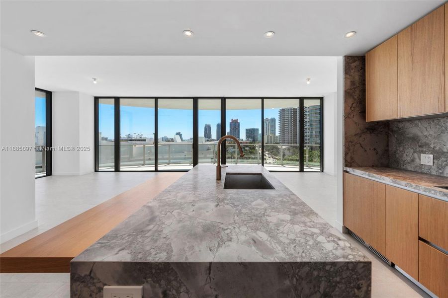 Furnished interior view inside a new home in Five Park, Miami Beach (Image 7). Furnished interior view inside a new home in Five Park, Miami Beach (Image 7).