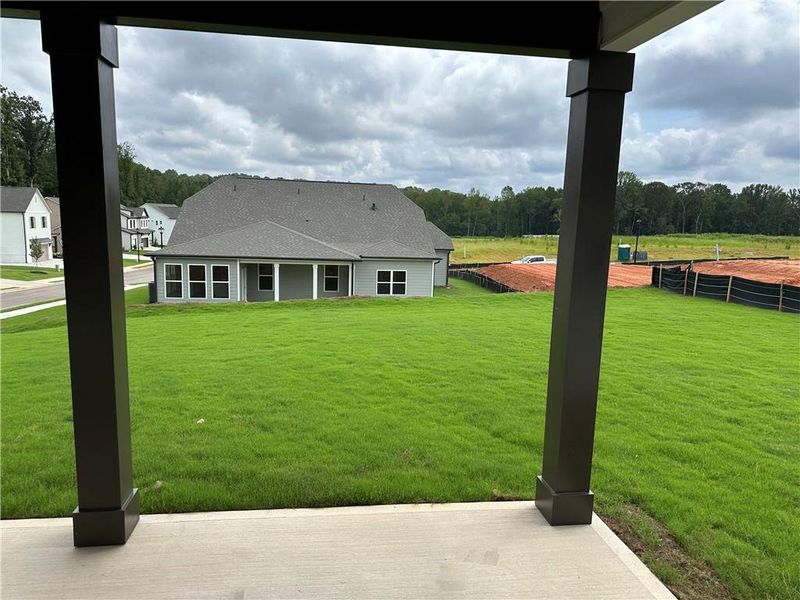 Front exterior of a new home in Rosewood Lake Estates, Hoschton, GA, highlighting curb appeal (Image 67).