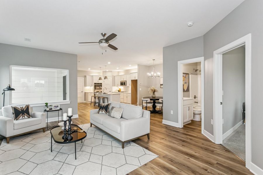Representative furnished interior of a home built from the Redwood by Perfection Builders in Heritage Commons, Andover (Image 10).