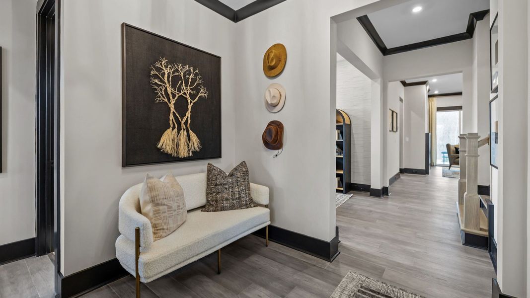 The Enthusiast Plan by DBR Homes a modern home entryway in Fort Mill, SC