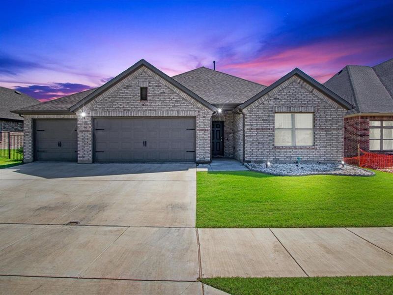 Front exterior of a new home in , Venus, TX, highlighting curb appeal (Image 19).