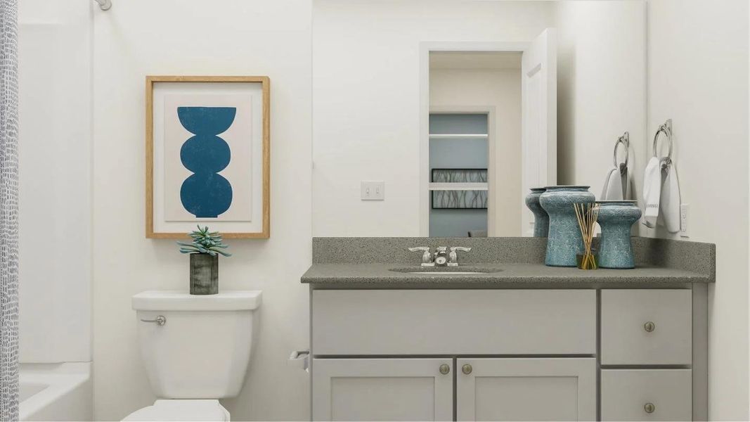 Furnished interior view inside a new home in Plum Creek North: Stonehill Collection, Kyle (Image 6).