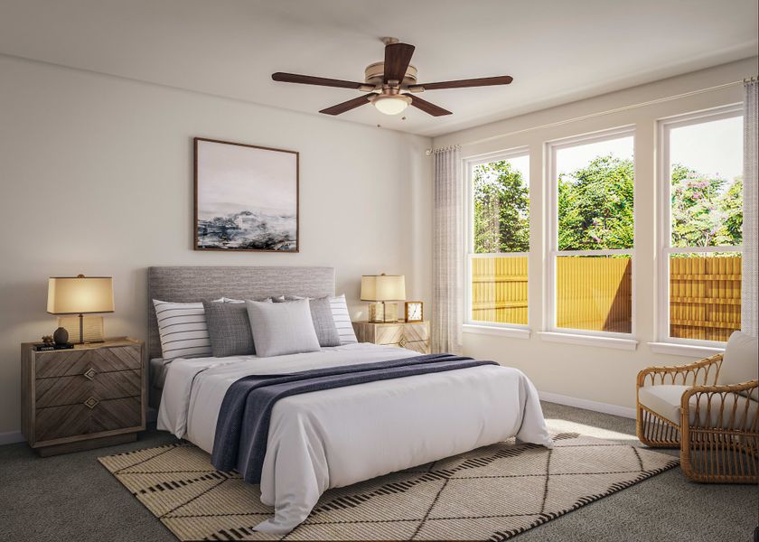 Representative furnished interior of a home built from the Spyglass by Tri Pointe Homes in Flora, Hutto (Image 13).