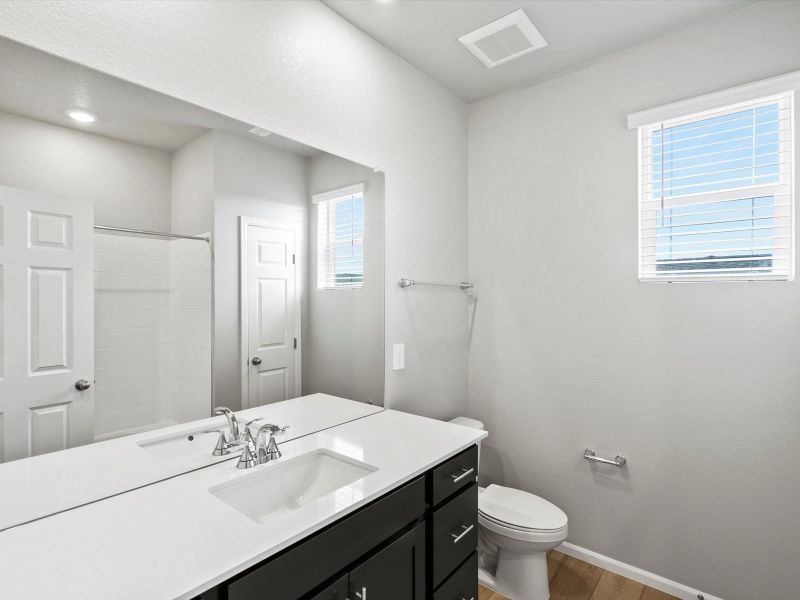 Furnished interior view inside a new home in Poudre Heights: The Alpine Collection, Windsor (Image 7).