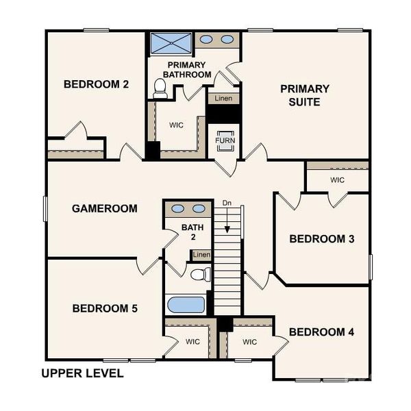2D floor plan layout of this home in Frey Creek, Spartanburg, SC (Image 3).