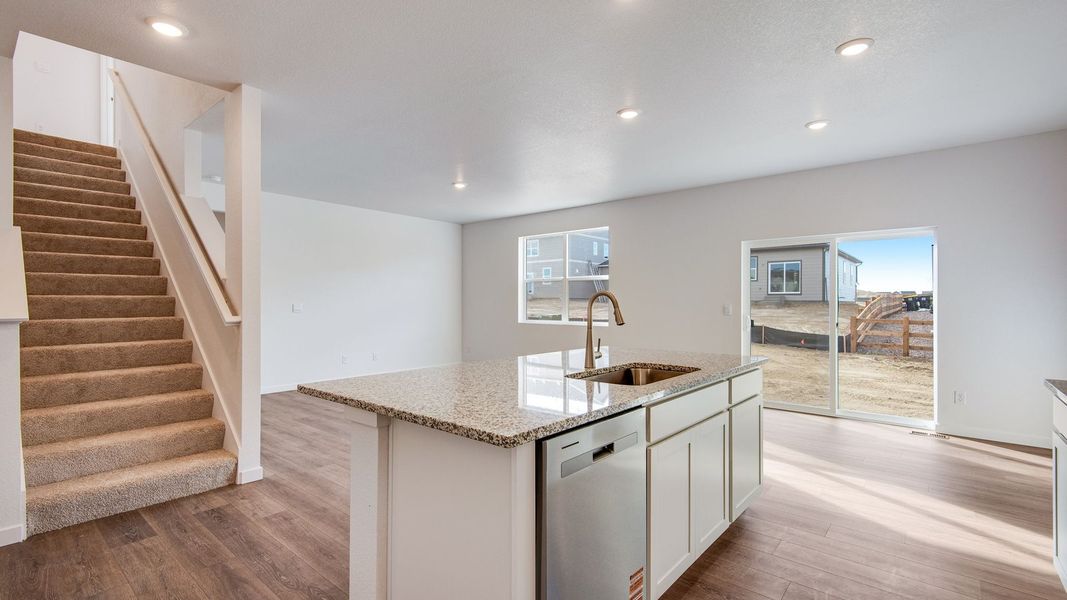 Furnished interior view inside a new home in Silver Peaks, Lochbuie (Image 7). Furnished interior view inside a new home in Silver Peaks, Lochbuie (Image 7).