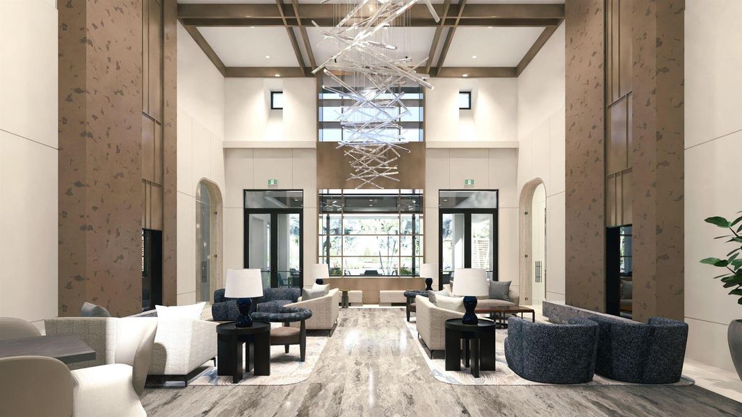 Furnished interior view inside a new home in , Palm Beach Gardens (Image 10).