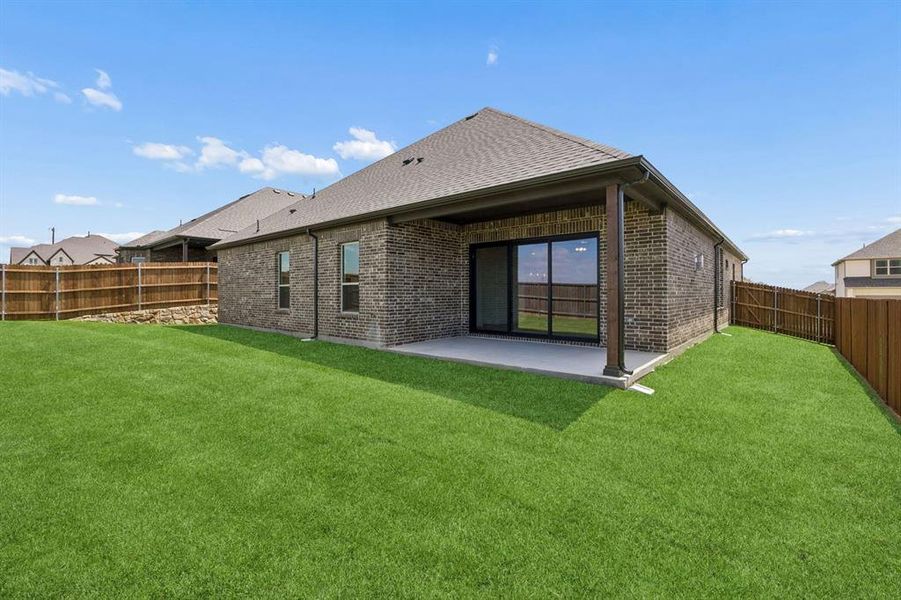 Exterior details and patio area of a home in Country Lakes, Denton (Image 4). Exterior details and patio area of a home in Country Lakes, Denton (Image 4).