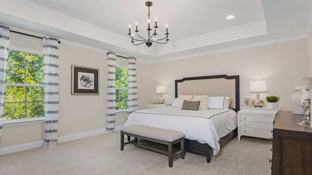 Furnished interior view inside a new home in Station Pointe, Angier (Image 9).