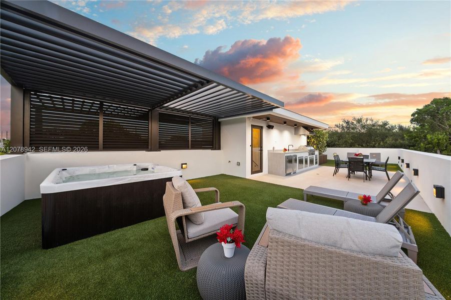 Exterior details and patio area of a home in , Miami (Image 26). Exterior details and patio area of a home in , Miami (Image 26).