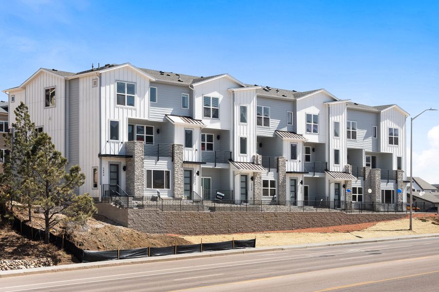 Representative exterior photo of a completed home built from the Oliver by Lokal Homes in The Commons at Victory Ridge, Colorado Springs, CO (Image 25).