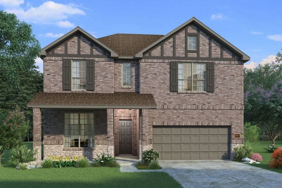 Representative exterior photo of a completed home built from the Hemlock II Sunterra 50s by Brohn Homes in Sunterra, Katy, TX (Image 19). Representative exterior photo of a completed home built from the Hemlock II Sunterra 50s by Brohn Homes in Sunterra, Katy, TX (Image 19).