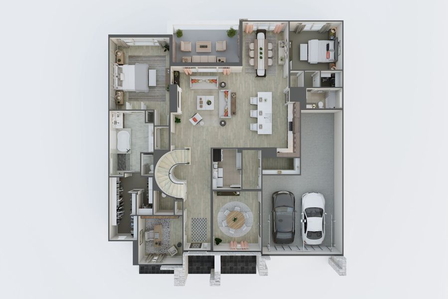 2D floor plan layout for the Bogata by Tri Pointe Homes in Harvest Green, Richmond, TX (Image 6).