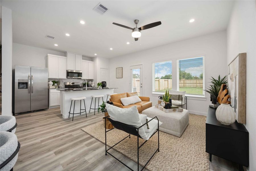 Furnished interior view inside a new home in Grand West, Houston (Image 13).