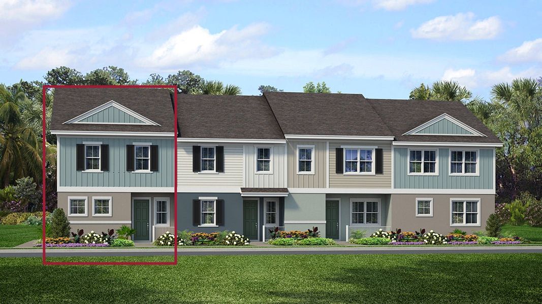 Representative exterior photo of a completed home built from the Tyler by Park Square Residential in The Residences at Emerson Park, Apopka, FL (Image 9).