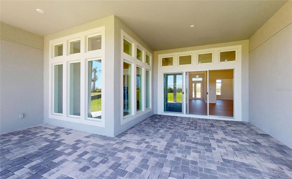 Exterior details and patio area of a home in Waterset, Apollo Beach (Image 2).