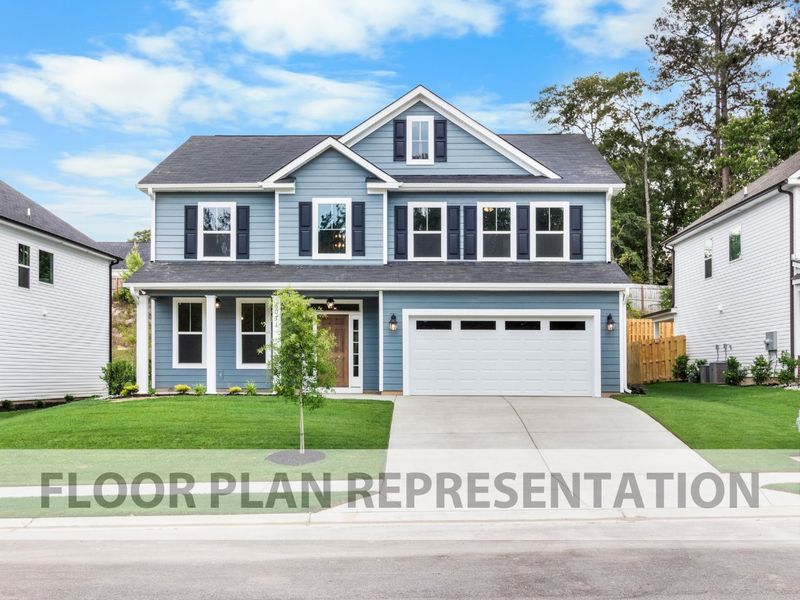 Front Exterior | Hampton II Plan Elevation A by Ivey Homes