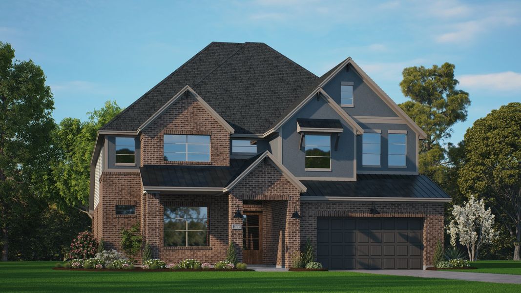 Representative exterior photo of a completed home built from the Waterford – 60s & 65s Lot by Chesmar Homes in Riceland, Mont Belvieu, TX (Image 13). Representative exterior photo of a completed home built from the Waterford – 60s & 65s Lot by Chesmar Homes in Riceland, Mont Belvieu, TX (Image 13).