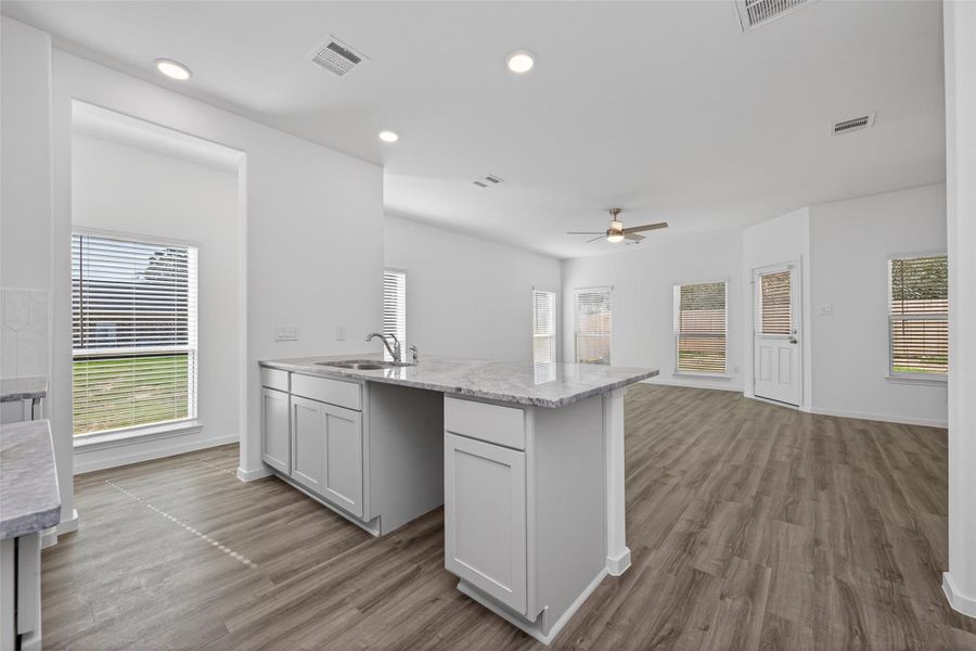 Furnished interior view inside a new home in Enclave at Willis, Willis (Image 7).