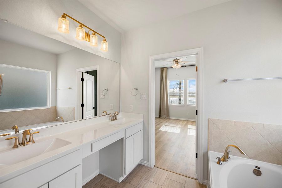 Primary Bathroom Features Brand New Flooring Primary Bathroom Features Brand New Flooring