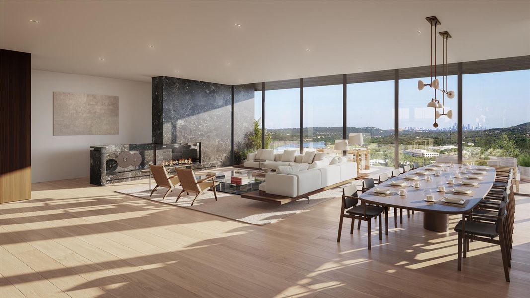Furnished interior view inside a new home in Four Seasons Private Residences Lake Austin, Austin (Image 8).